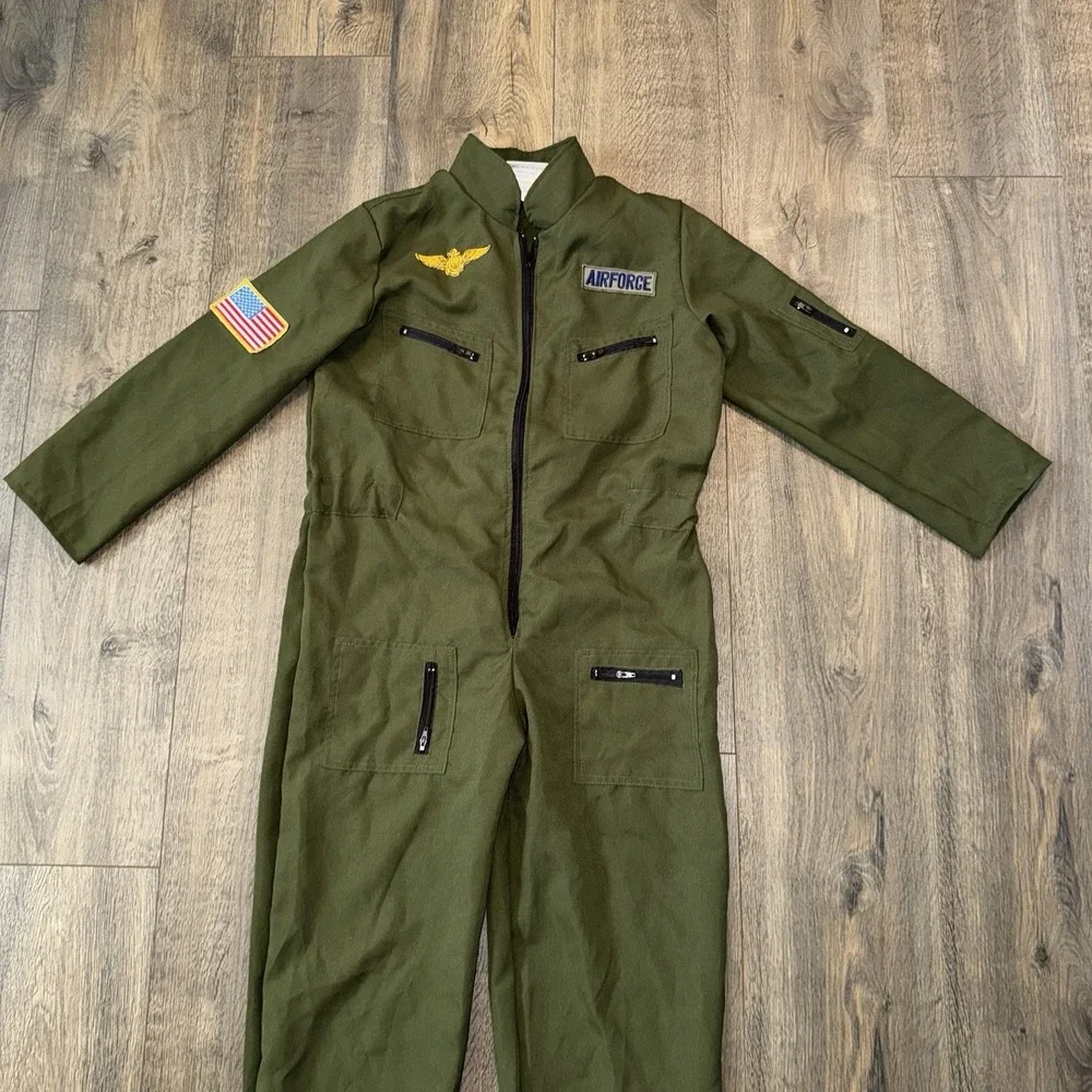 Fighter Pilot Costume Teens Boys 4ft long‎ Suit Pretend Play Dress Halloween
